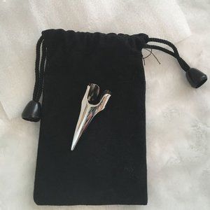 Lot of 5 Stainless Steel Goth Rock Fingernail Claw Talons With Bags Rings NEW